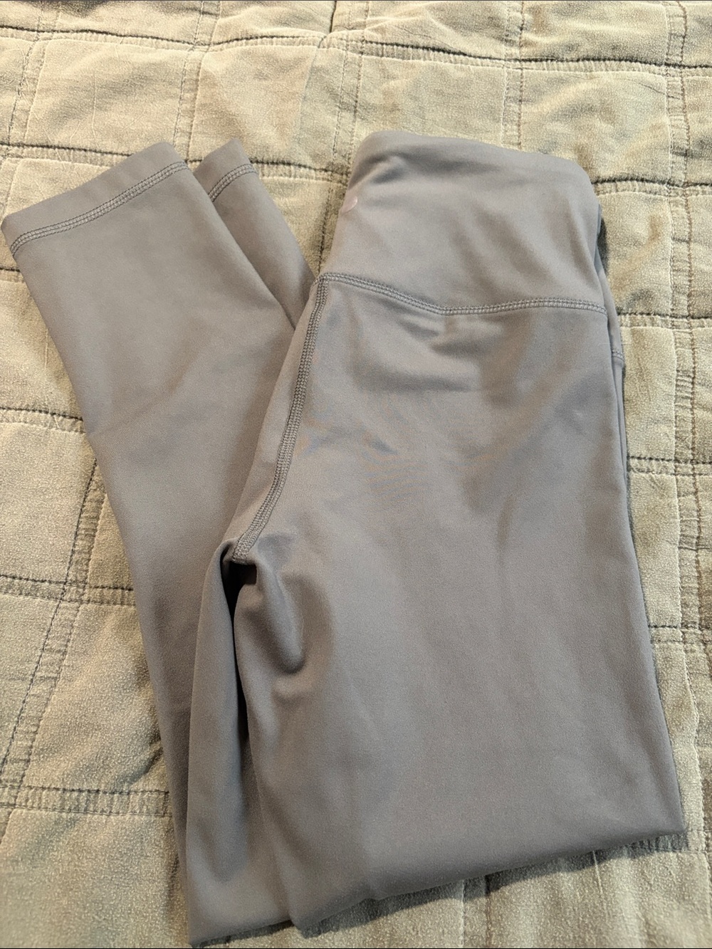 90 Degree By Reflex Light Gray Capri Leggings